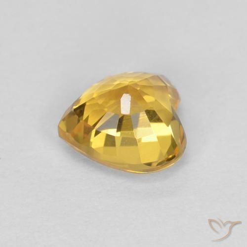 Zaffiro Arancio dorato naturale da 0.53 ct, Cuore, VVS