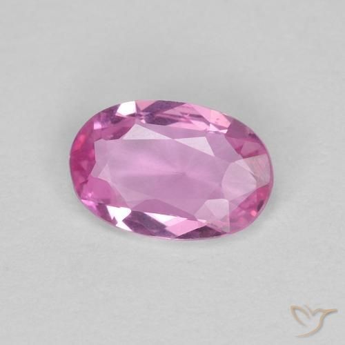 Zaffiro Rosa scuro naturale da 0.41 ct, Ovale, VVS-VS