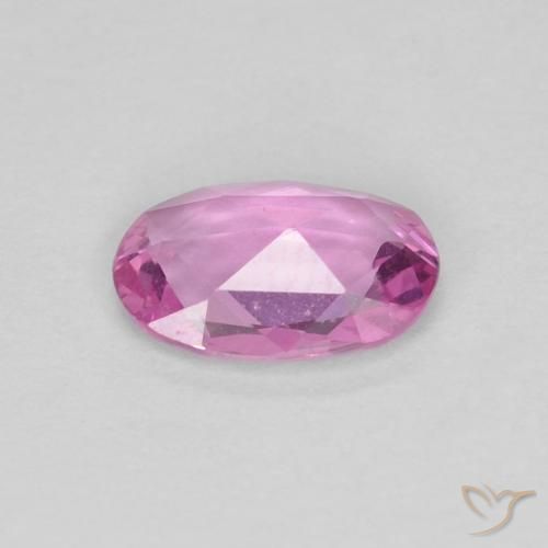 Zaffiro Rosa scuro naturale da 0.41 ct, Ovale, VVS-VS