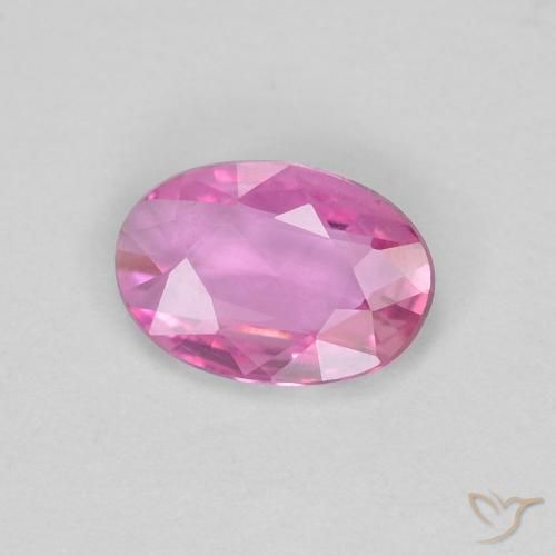 Zaffiro Rosa porpora reale naturale da 0.39 ct, Ovale, VVS-VS