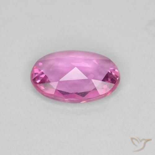 Zaffiro Rosa porpora reale naturale da 0.39 ct, Ovale, VVS-VS