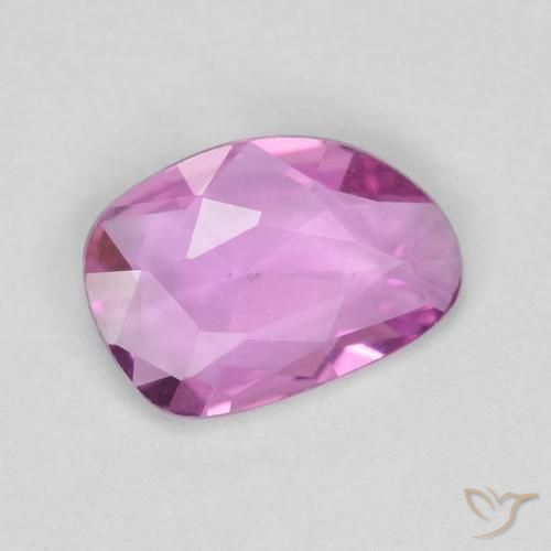 Zaffiro Viola rosato intenso naturale da 0.55 ct, Taglio a fantasia, VVS-VS