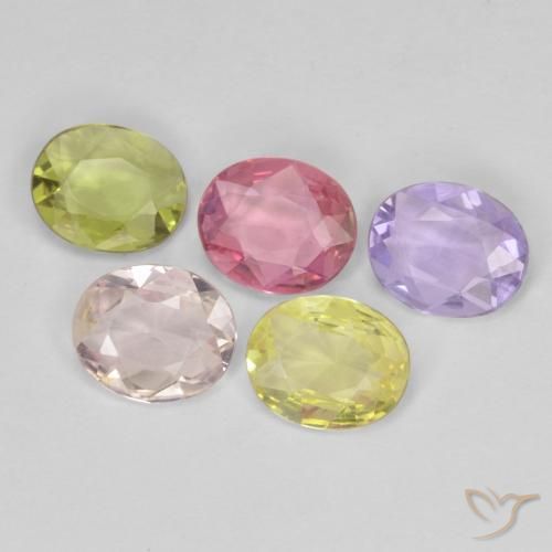 Gemme di Zaffiro Multicolore naturale da 2.42 ct, Ovale, VVS-VS