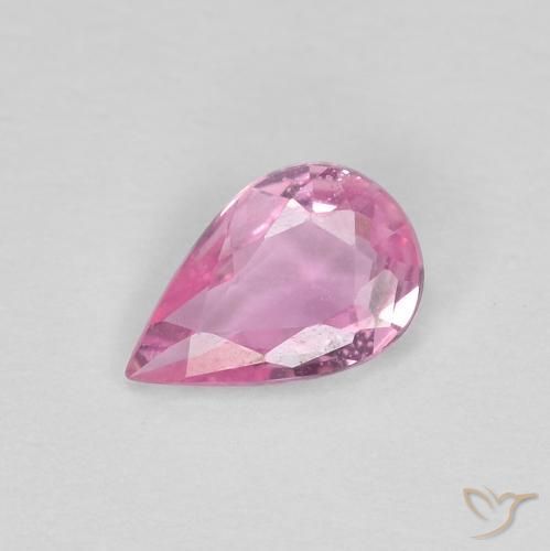 Zaffiro Rosa hot naturale da 0.35 ct, Forma a pera, VVS