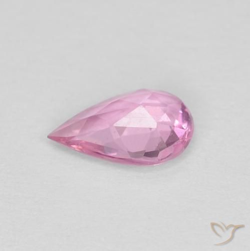 Zaffiro Rosa hot naturale da 0.35 ct, Forma a pera, VVS