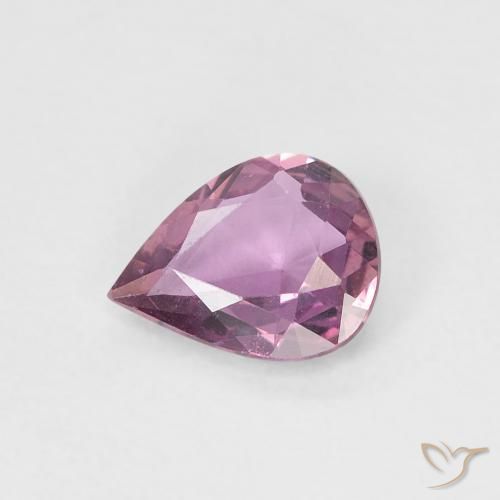 0.48ct Naturale Medium Dark-Purple Zaffiro, Forma a pera, VVS-VS
