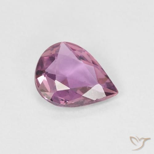 Zaffiro Medium Dark-Purple naturale da 0.48 ct, Forma a pera, VVS-VS