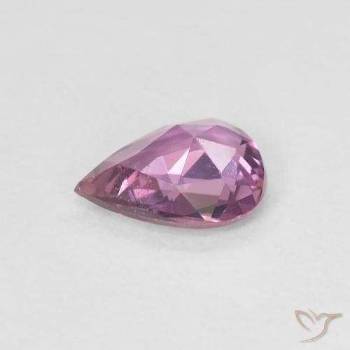 Zaffiro Medium Dark-Purple naturale da 0.48 ct, Forma a pera, VVS-VS
