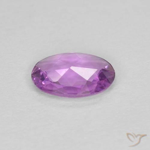 Zaffiro Viola rosato chiaro naturale da 0.48 ct, Ovale, VVS