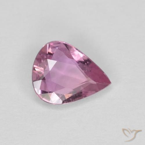 0.47ct Naturale Viola medio Zaffiro, Forma a pera, VS