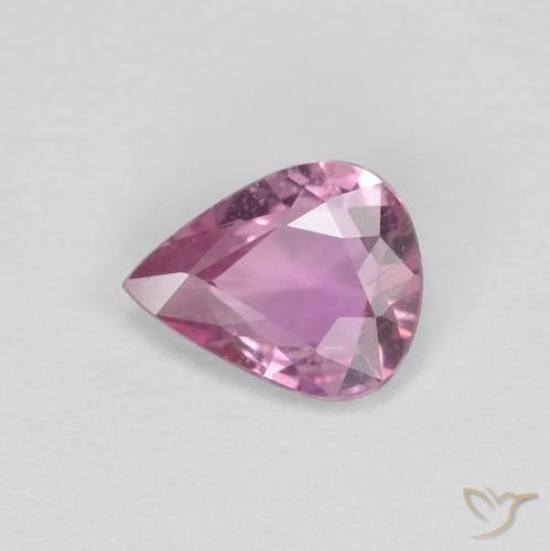 Zaffiro Viola medio naturale da 0.47 ct, Forma a pera, VS