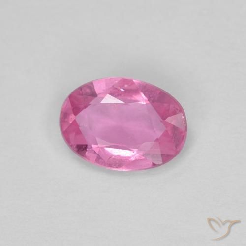 Zaffiro Rosa porpora reale naturale da 0.44 ct, Ovale, VS