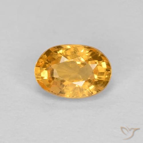 0.65ct Naturale Arancio-Oro Zaffiro, Ovale, VS