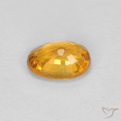 Zaffiro Arancio Medio naturale da 0.60 ct, Ovale, VS