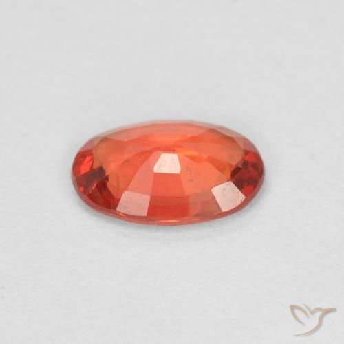 Zaffiro Rosso cremisi brillante naturale da 0.47 ct, Ovale, VS