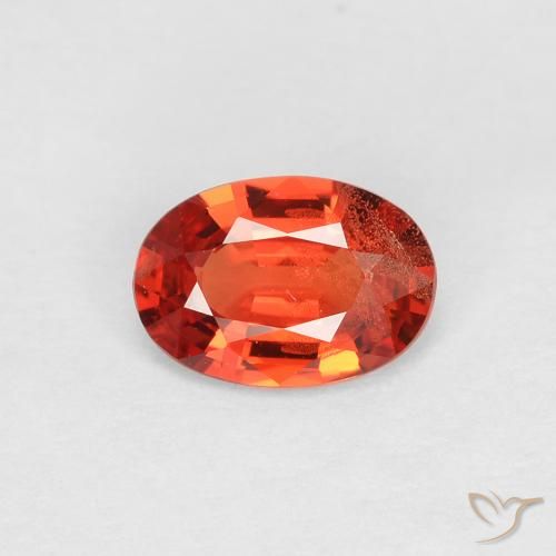 0.50ct Naturale Rosso medio Zaffiro, Ovale, VS