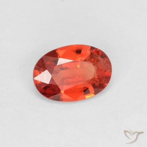 Zaffiro Rosso medio naturale da 0.50 ct, Ovale, VS
