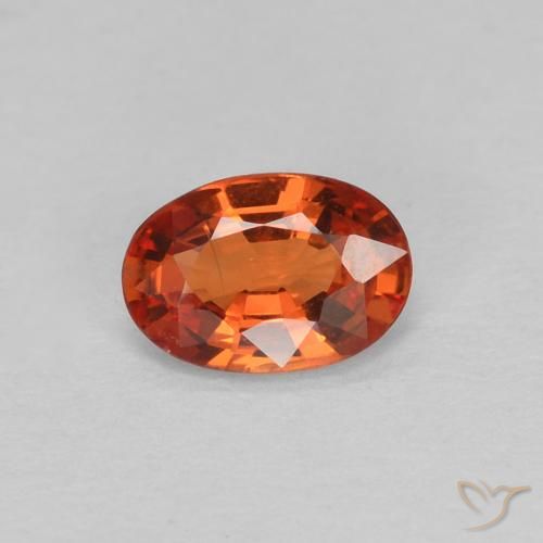 0.43ct Naturale Arancione rossastra Zaffiro, Ovale, VVS-VS
