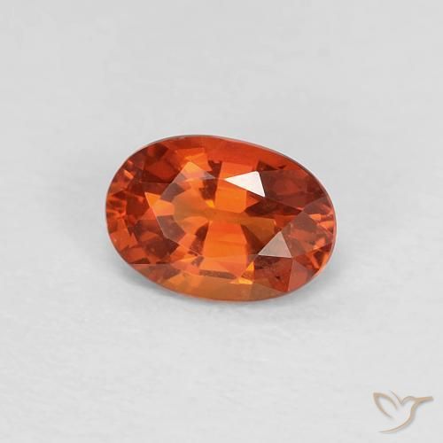 Zaffiro Rosso medio naturale da 0.55 ct, Ovale, VVS
