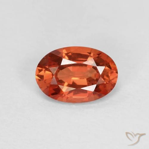 0.57ct Naturale Rosso medio Zaffiro, Ovale, VVS