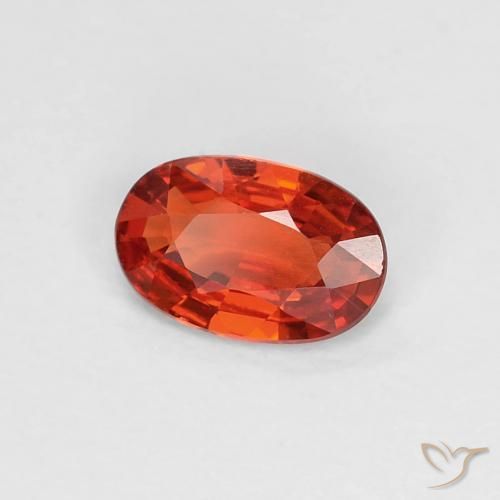 Zaffiro Rosso medio naturale da 0.47 ct, Ovale, VVS
