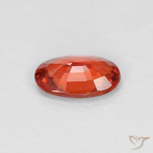 Zaffiro Rosso medio naturale da 0.47 ct, Ovale, VVS