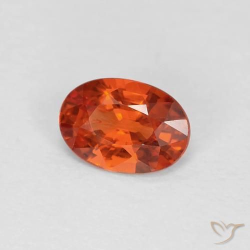 Zaffiro Rosso cremisi brillante naturale da 0.48 ct, Ovale, VVS