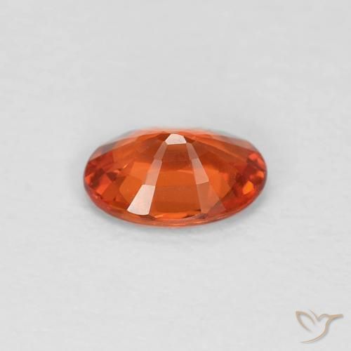 Zaffiro Rosso cremisi brillante naturale da 0.48 ct, Ovale, VVS