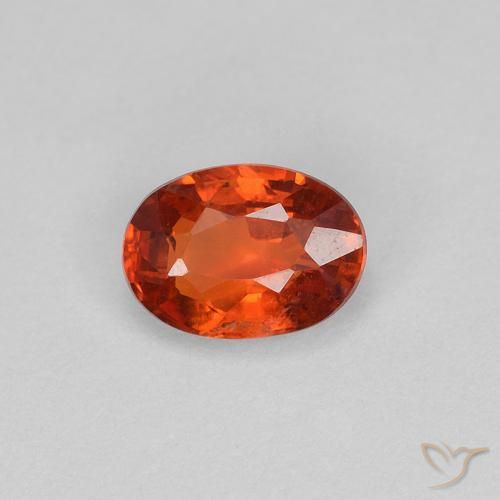 Zaffiro Arancia Fuoco naturale da 0.63 ct, Ovale, VS