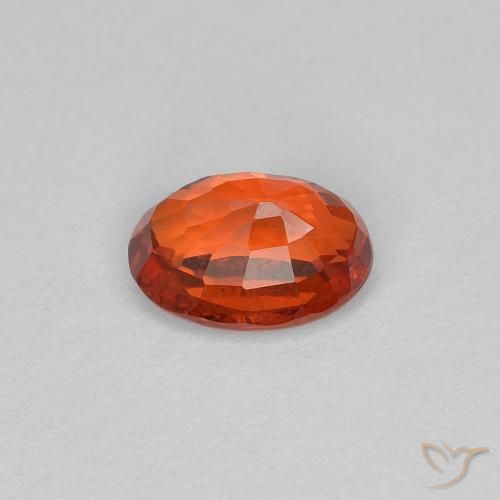 Zaffiro Arancia Fuoco naturale da 0.63 ct, Ovale, VS