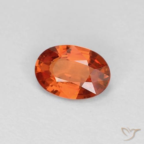 Zaffiro Rosso intenso naturale da 0.48 ct, Ovale, VVS-VS