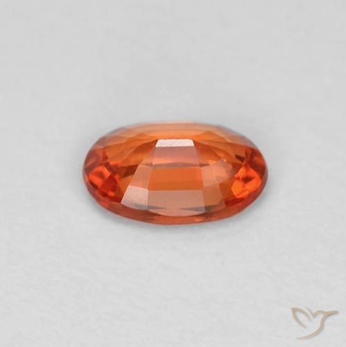 Zaffiro Rosso intenso naturale da 0.48 ct, Ovale, VVS-VS