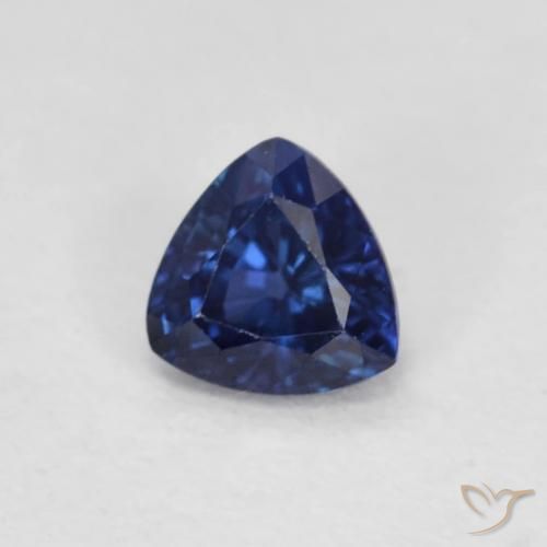 Zaffiro Azzurro crepuscolare naturale da 0.41 ct, Taglio trillion, VVS-VS