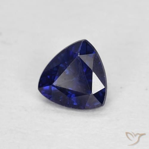 Zaffiro Azzurro crepuscolare naturale da 0.39 ct, Taglio trillion, VVS-VS