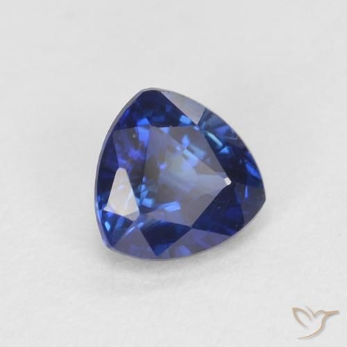 Zaffiro Azzurro crepuscolare naturale da 0.43 ct, Taglio trillion, VVS-VS