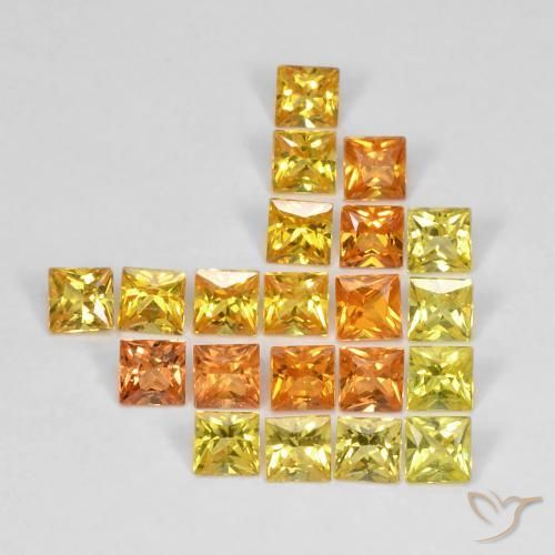 Gemme di Zaffiro Multicolore naturale da 2.71 ct, Quadrato, VS