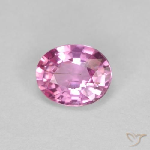 Zaffiro Rosa intenso naturale da 0.46 ct, Ovale, VS