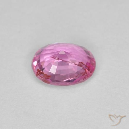 Zaffiro Rosa intenso naturale da 0.46 ct, Ovale, VS