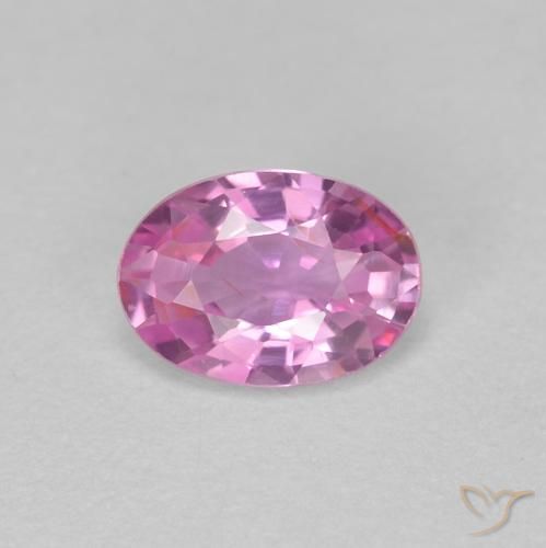 0.48ct Naturale Rosa intenso Zaffiro, Ovale, VS
