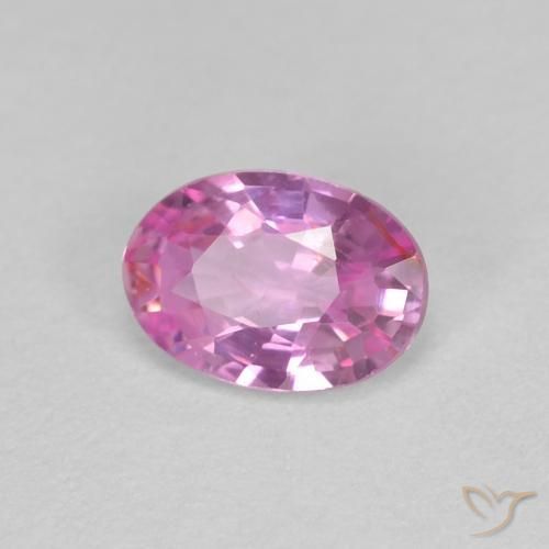Zaffiro Rosa intenso naturale da 0.48 ct, Ovale, VS