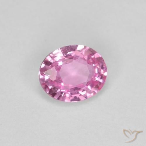 Zaffiro Rosa medio naturale da 0.37 ct, Ovale, VVS-VS