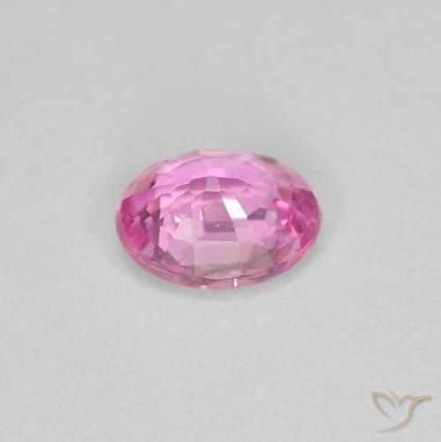 Zaffiro Rosa medio naturale da 0.37 ct, Ovale, VVS-VS