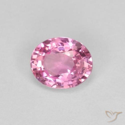 Zaffiro Rosa porpora reale naturale da 0.49 ct, Ovale, VS