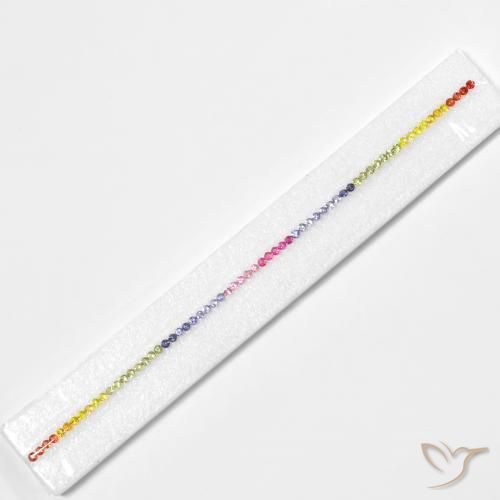 Gemme di Zaffiro Multicolore naturale da 5.57 ct, Rotondo, VS