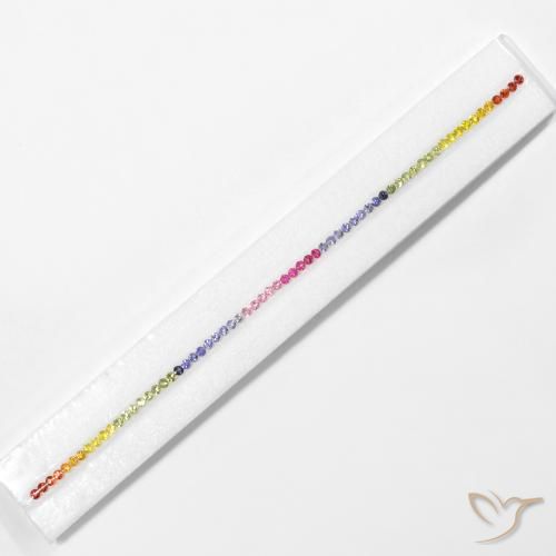 5.47ctw Naturale Multicolore Zaffiro, Rotondo, VS