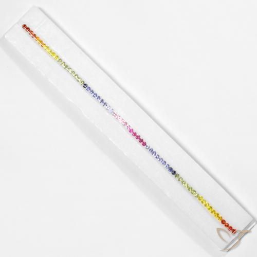 Gemme di Zaffiro Multicolore naturale da 5.47 ct, Rotondo, VS