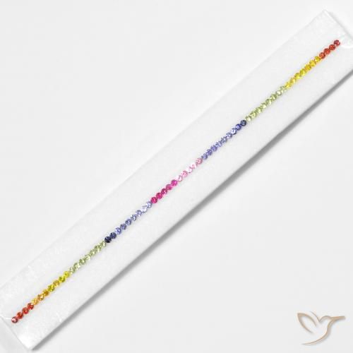 Gemme di Zaffiro Multicolore naturale da 5.63 ct, Rotondo, VS