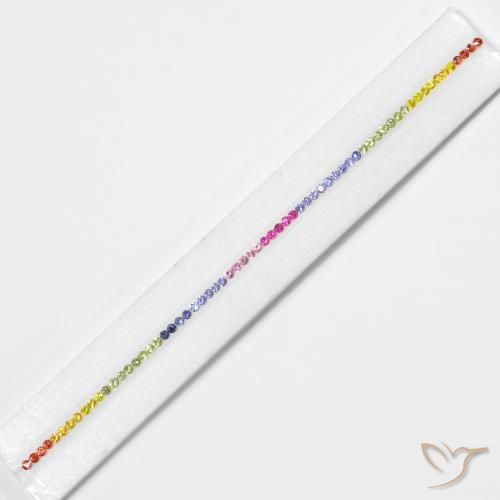 5.43ctw Naturale Multicolore Zaffiro, Rotondo, VS