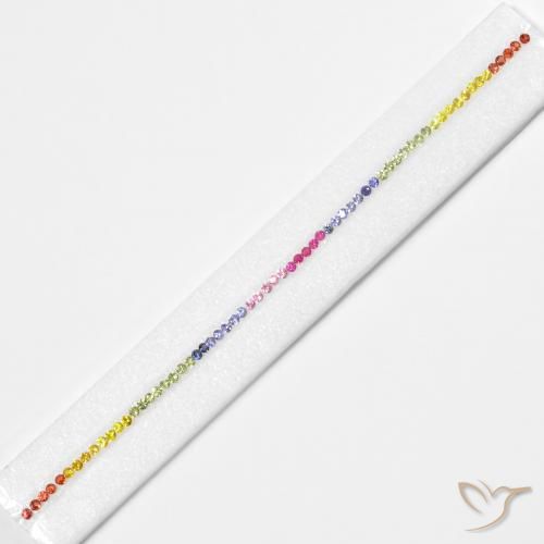 5.27ctw Naturale Multicolore Zaffiro, Rotondo, VS