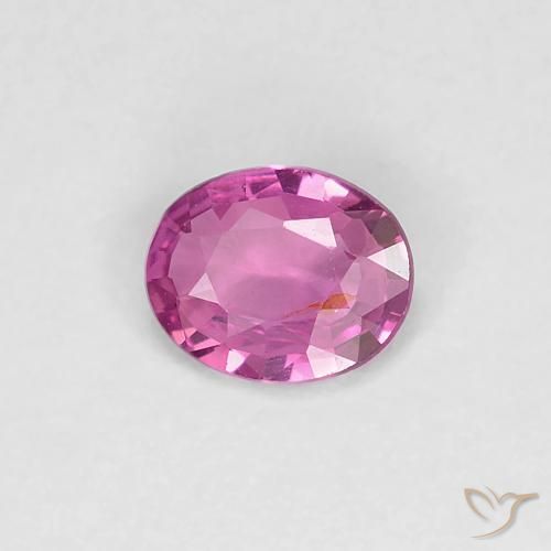 0.34ct Naturale Rosa intenso Zaffiro, Ovale, VS
